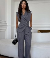 Брючный костюм женский с жилетом  SAP-099A580