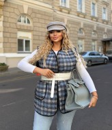 Жилетка в клетку женская  AB-1824A17