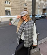 Жилетка в клетку женская  AB-1824A17