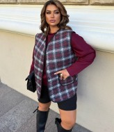 Жилетка в клетку женская  AB-1824A17