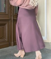 Атласная длинная юбка  AB-249A12