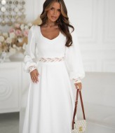 Платье с рукавами фонариками миди  KA-7559A850