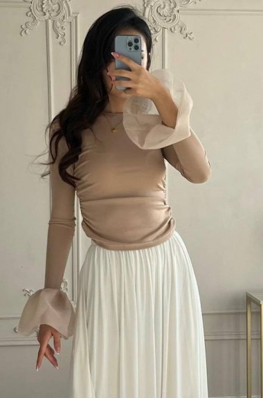 Лонгслив с воланами LK-314A330 Лонгслив с воланами LK-314A330