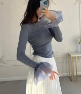 Лонгслив с воланами LK-314A330