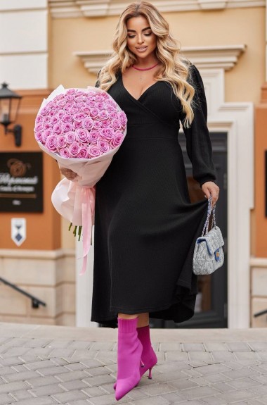 Платье в рубчик теплое EY-684A25B28 Платье в рубчик теплое EY-684A25B28