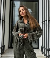 Бархатный брючный костюм женский LID-872A1200