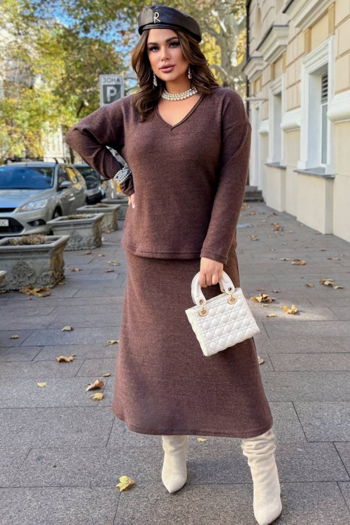 Костюм свитер и юбка MT-400A650