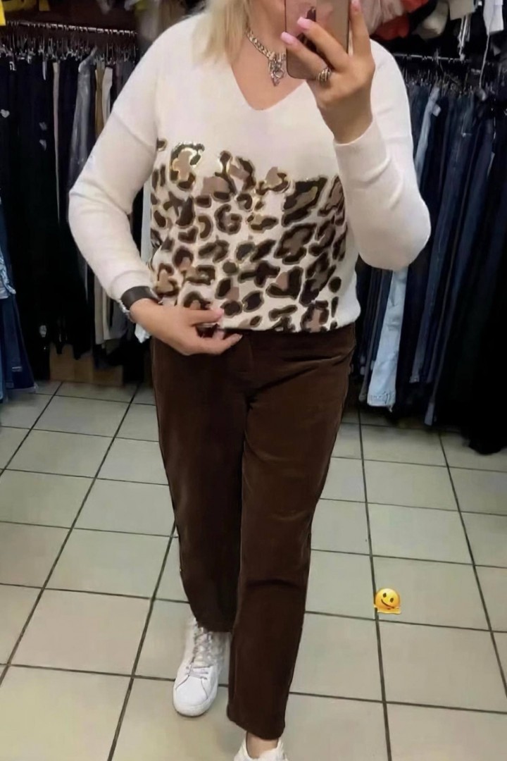 Женские тёплые вельветовые брюки KC-0510A630