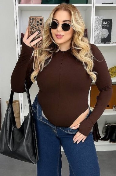 Теплое боди с разрезами для пальчиков INS-231A480 Теплое боди с разрезами для пальчиков INS-231A480