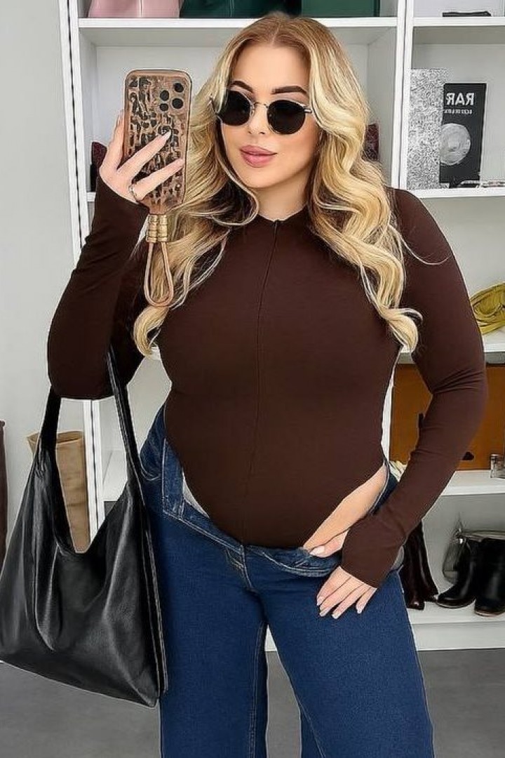 Тепле боді з розрізами для пальчиків INS-231A480