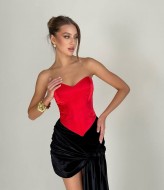 Эффектная юбка со шлейфом спереди VOL-807A400