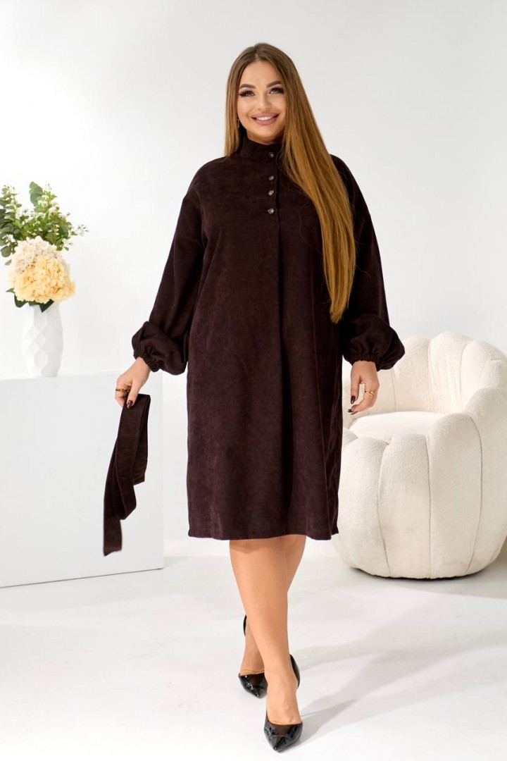 Вельветовое платье свободного фасона TS-464A480