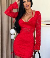 Кружевное платье YLM-599A530