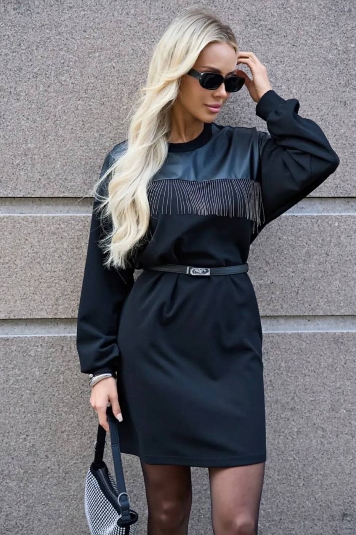 Платье с бахромой RED-rs159A600