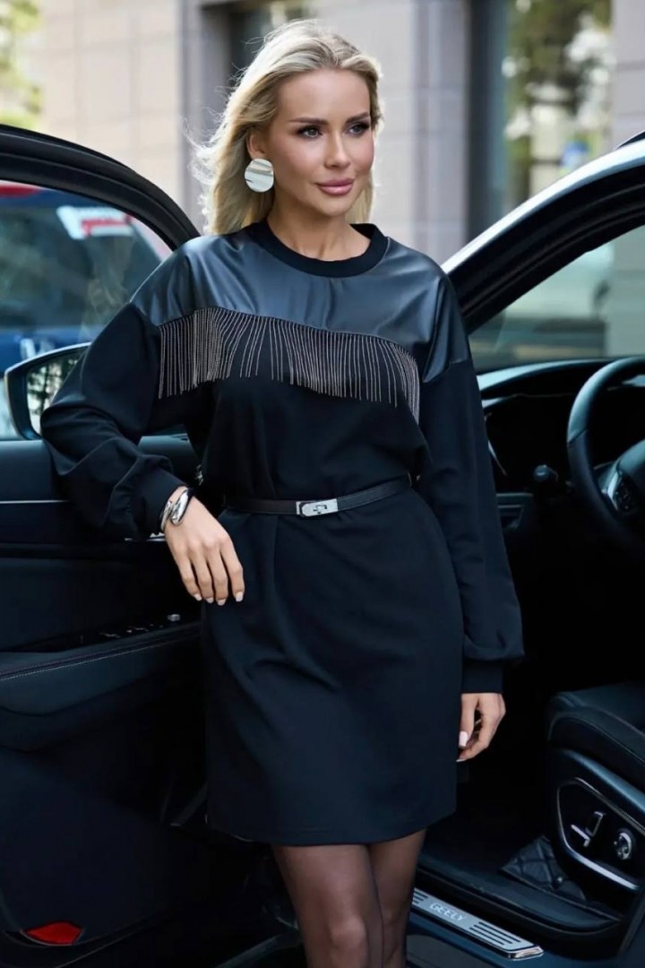 Платье с бахромой RED-rs159A600