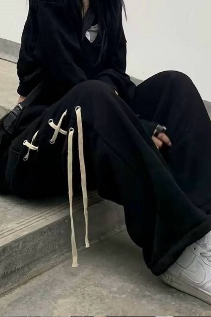 Трикотажные брюки со шнуровкой DMP-A7223A300