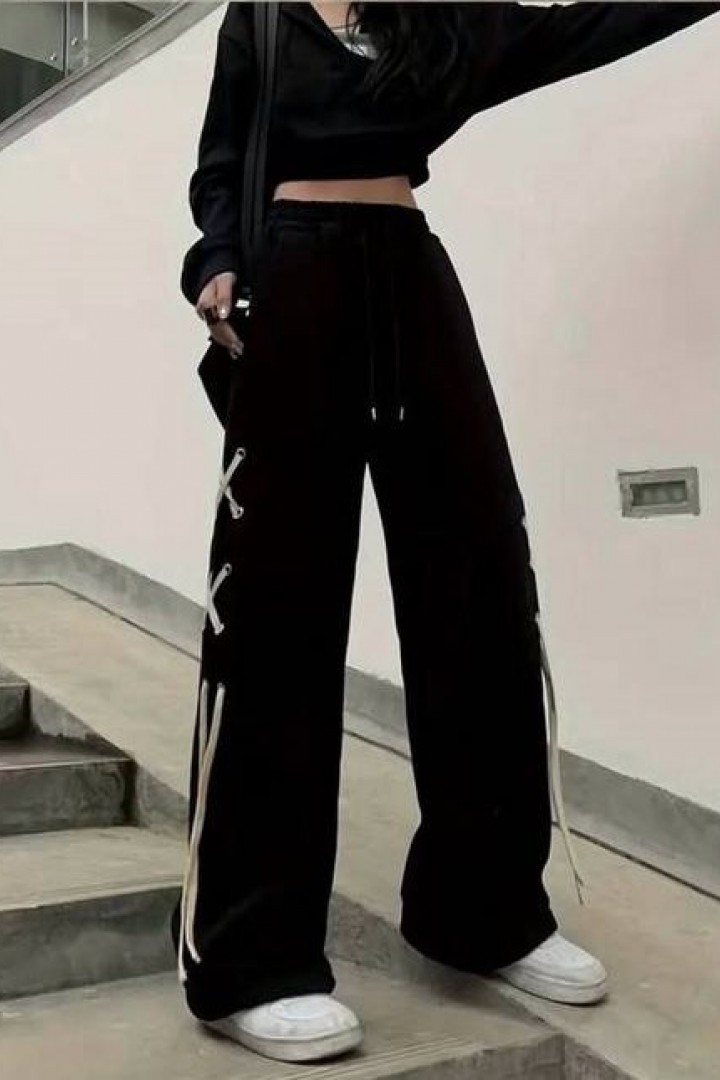 Трикотажные брюки со шнуровкой DMP-A7223A300