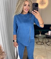 Замшевый брючный костюм IND-1058A550