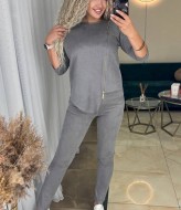 Замшевый брючный костюм IND-1058A550