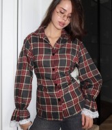 Сорочка з мереживом на рукавах INNA-588A560