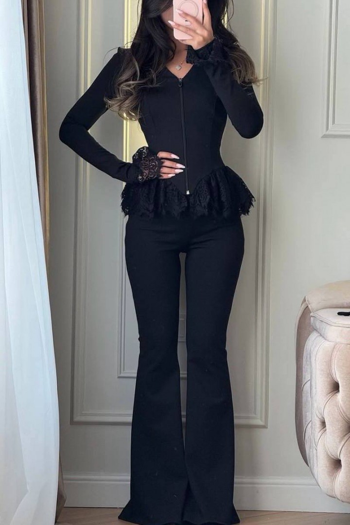 Великолепный костюм двойка с кружевом INNA-763A750