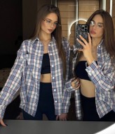 Комфортна сорочка в клітинку LK-372A550