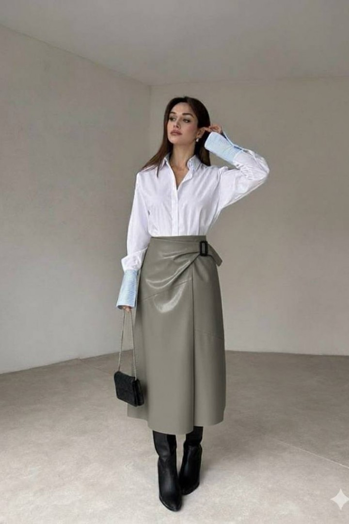 Шкіряна спідниця TS-440.3A320