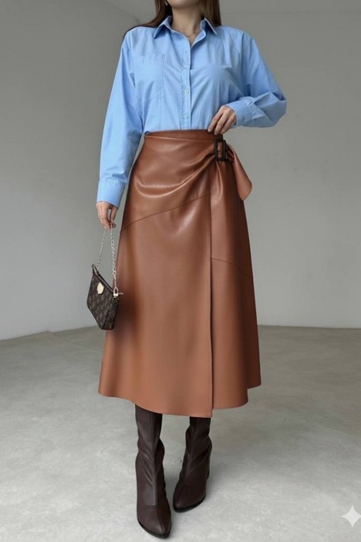 Шкіряна спідниця TS-440.3A320