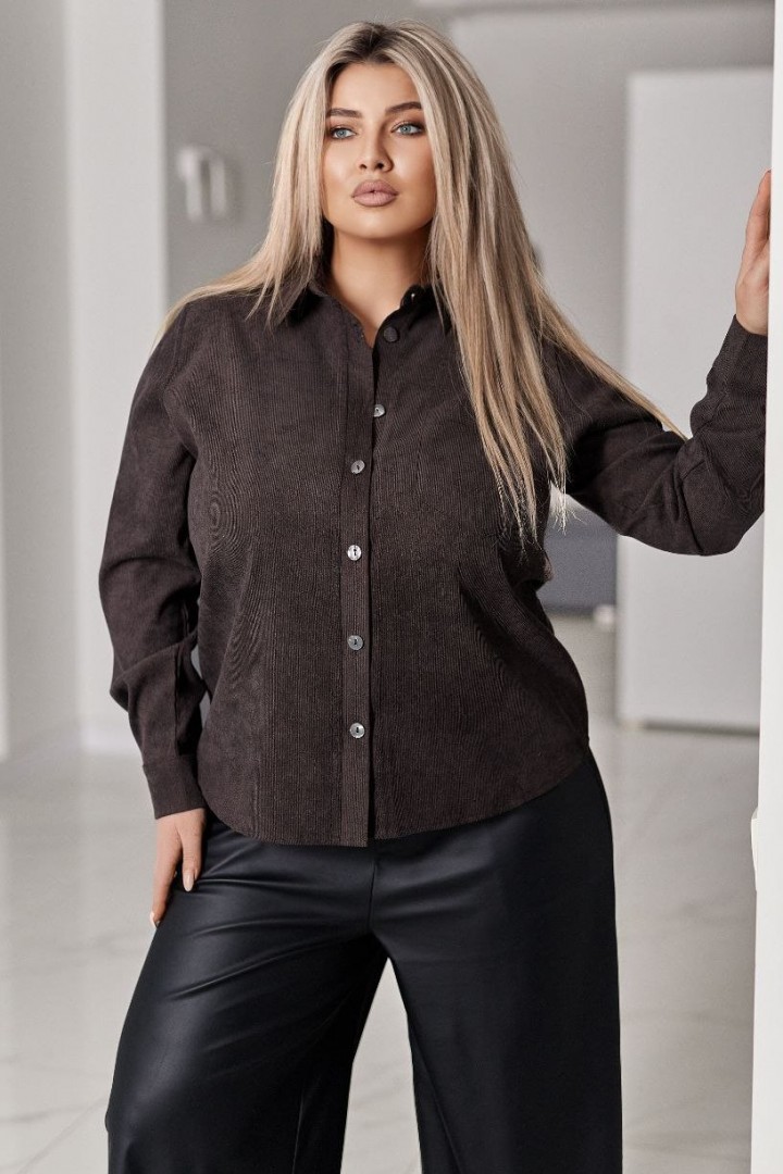 Вельветова сорочка вільного крою JA-844.3A380