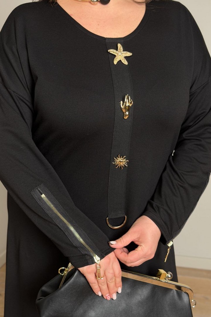 Трикотажна сукня з декором ZP-1335A570