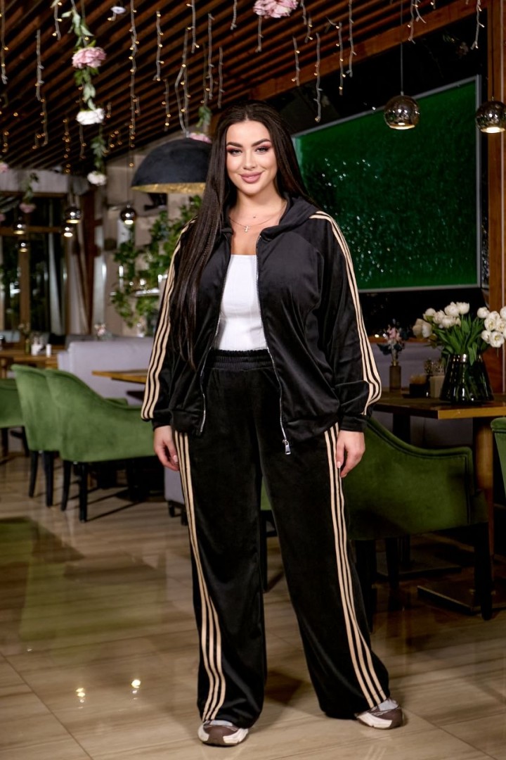 Женский бархатный спортивный костюм  ELR-4089A800