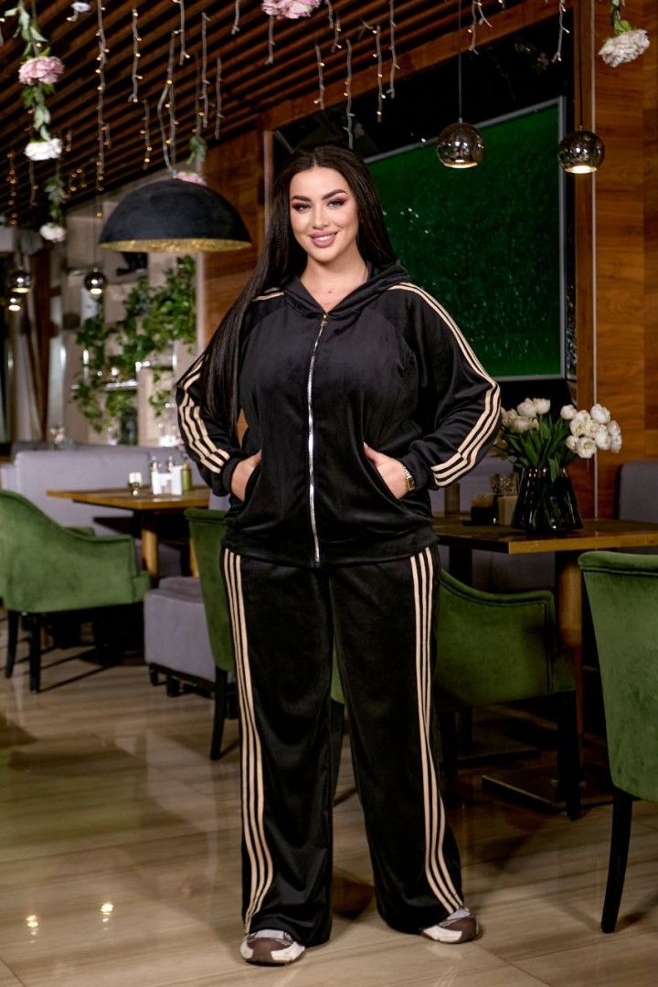 Женский бархатный спортивный костюм  ELR-4089A800