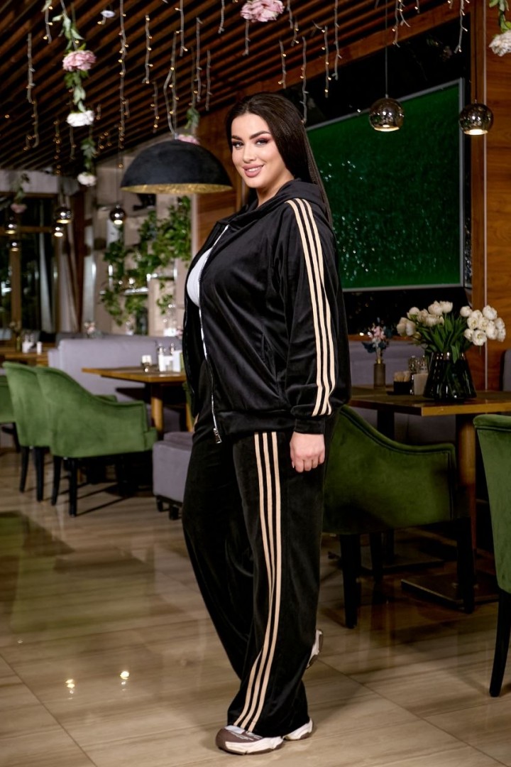 Женский бархатный спортивный костюм  ELR-4089A800