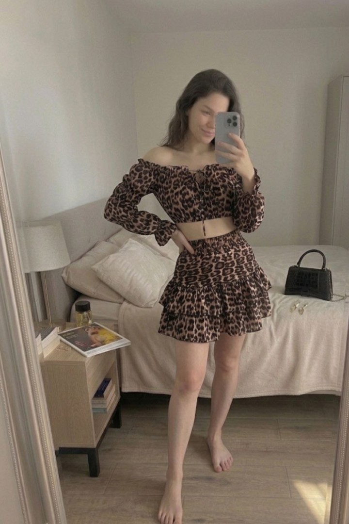 Костюм двойка топ и юбка AKS-184A550