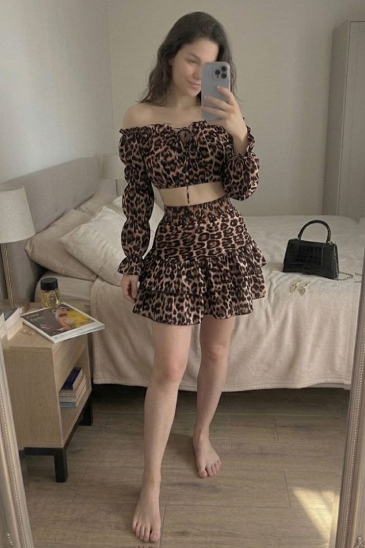 Костюм двойка топ и юбка AKS-184A550