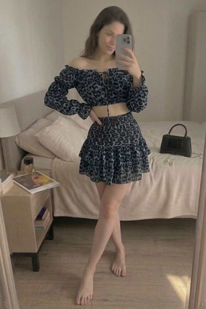 Костюм двойка топ и юбка AKS-184A550