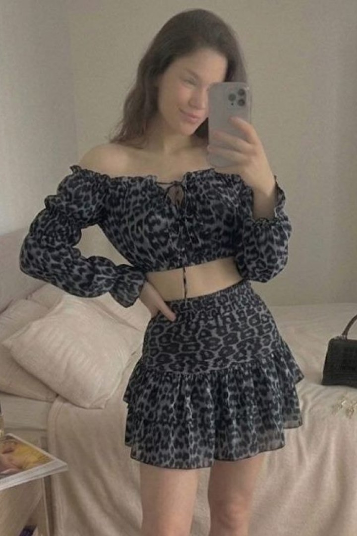 Костюм двойка топ и юбка AKS-184A550