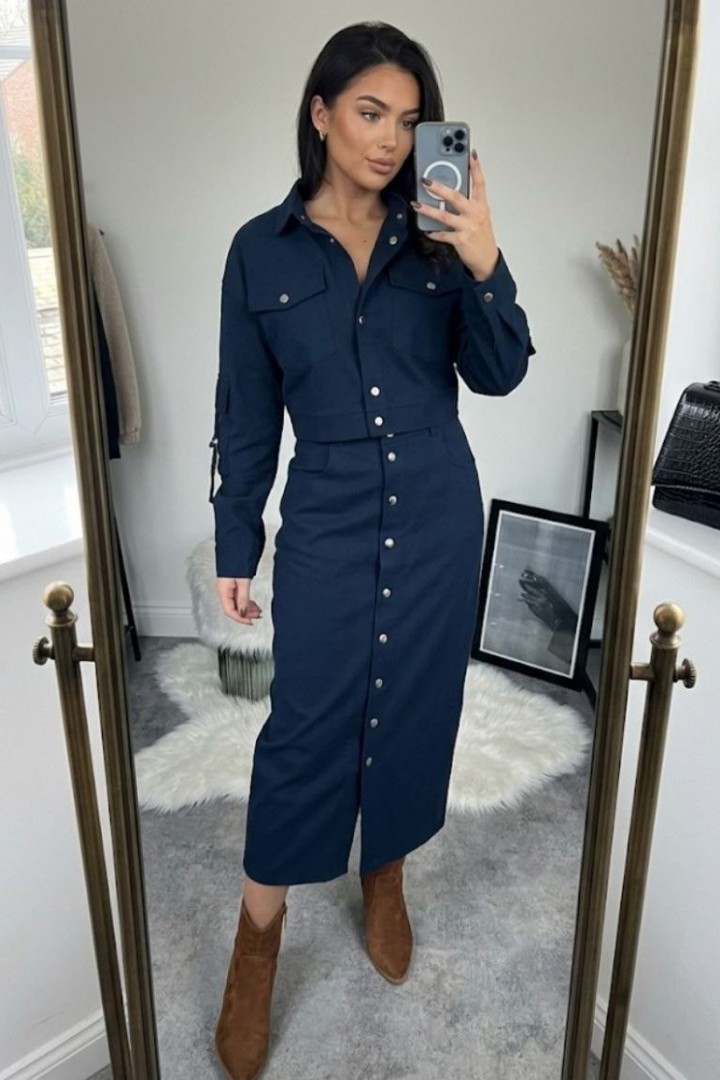 Укороченная куртка и юбка миди AKS-130A650