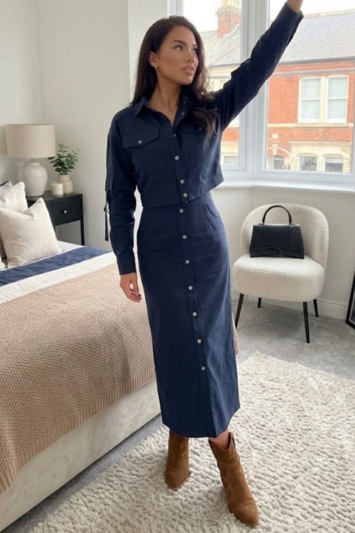 Укороченная куртка и юбка миди AKS-130A650