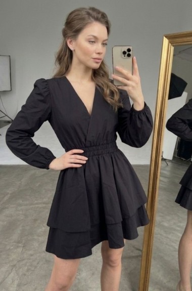 Сукня з V-подібним вирізом AKS-115A470 Сукня з V-подібним вирізом AKS-115A470