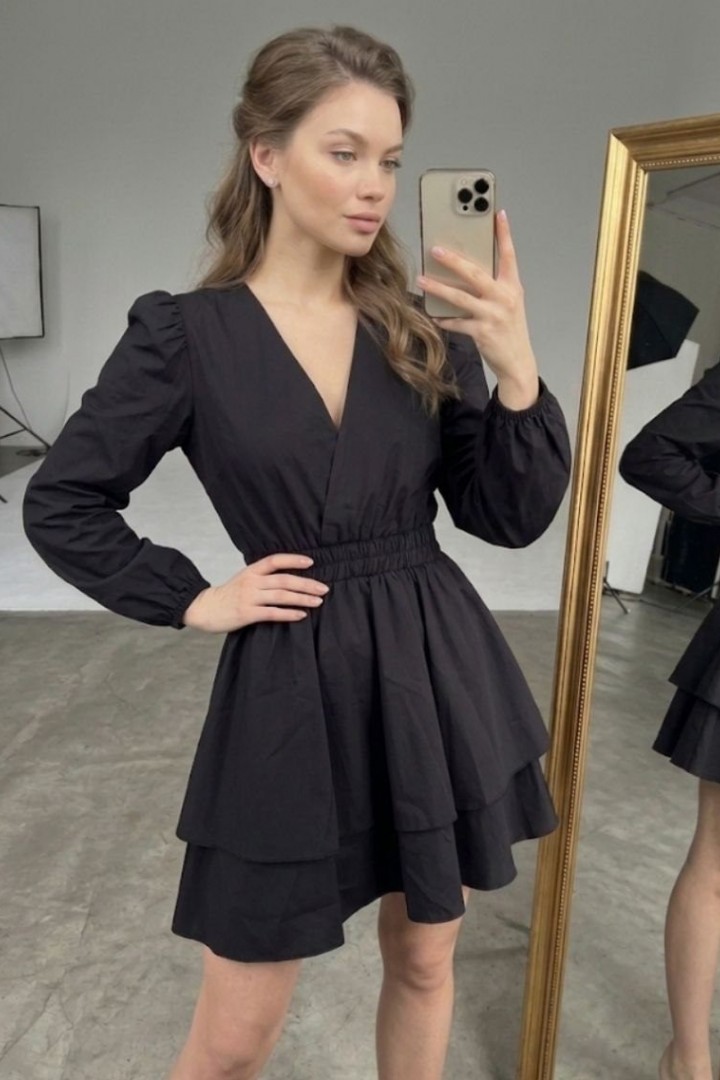 Платье с v образным вырезом  AKS-115A470