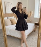 Платье с v образным вырезом  AKS-115A470