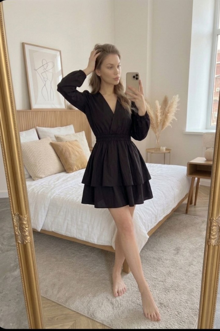 Платье с v образным вырезом  AKS-115A470