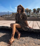 Платье с леопардовым принтом  EVD-346A399