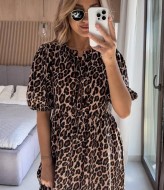 Платье с леопардовым принтом  EVD-346A399