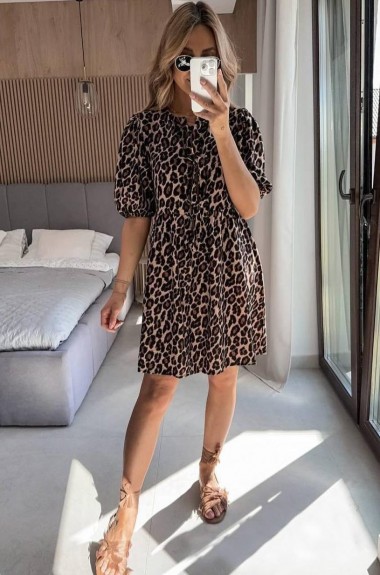 Легкое платье в леопардовом принте EVD-346A399