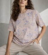 Футболка oversize со стильным накатом MIK-01A380