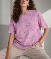 Футболка oversize со стильным накатом MIK-01A380