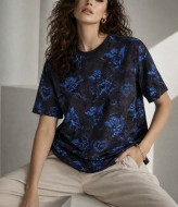 Футболка oversize со стильным накатом MIK-01A380