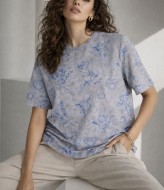 Футболка oversize со стильным накатом MIK-01A380